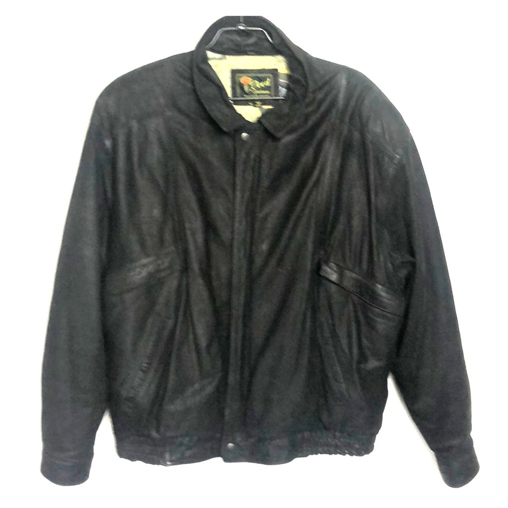 Vtg Reed Sportswear Leather Jacket 48L Bomber